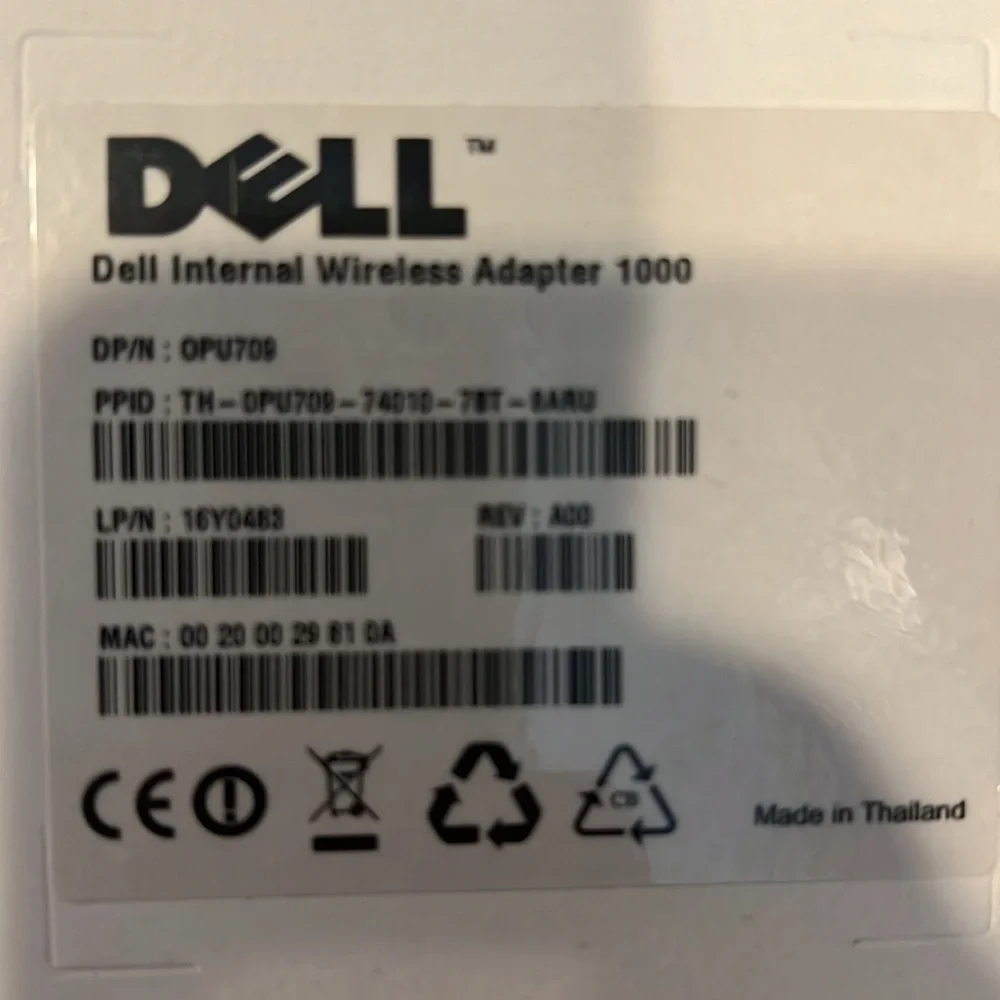 DELL Wireless Adapter 1000 Brand New in Box w Install Guide & Box